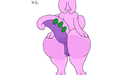 against_screen anthro anus big_breasts big_butt breasts butt female genitals hand_on_butt nude pokemorph presenting presenting_hindquarters raised_tail solo tail vulva hkworks nintendo pokemon generation_6_pokemon goodra pokemon_(species) 16:9 widescreen