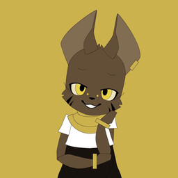 anthro black_body black_fur bracelet brown_body brown_fur clothed clothing ear_piercing eyebrows eyes_closed fur jewelry looking_at_viewer male narrowed_eyes neck_jewelry open_mouth piercing raised_eyebrows simple_background smile solo talking_to_viewer teeth yellow_background yellow_eyes mvsnake kihl_(mvsnake) domestic_cat felid feline felis mammal 1:1 2021 2d_animation animated digital_media_(artwork) short_playtime sound video voice_acted