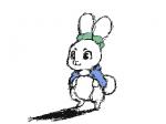 ambiguous_gender anthro biped cape clothing dust jumping open_mouth running solo speed mon311 gotta_go_fast lagomorph leporid mammal rabbit 2d_animation 4:3 animated digital_media_(artwork) flipnote_studio_(artwork) low_res short_playtime