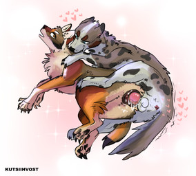 anatomically_correct anatomically_correct_genitalia anatomically_correct_penis anatomically_correct_vulva animal_genitalia animal_penis anus balls bite blue_eyes bodily_fluids breath canine_genitalia canine_penis cum duo erection female female_penetrated feral feral_on_feral feral_penetrated feral_penetrating feral_penetrating_feral from_behind_position genital_fluids genitals heart_symbol hearts_around_head intraspecies knot knotted_penis male male/female male_penetrating male_penetrating_female neck_bite panting paws penetration penile penile_penetration penis penis_in_vagina romantic romantic_sex sex spoon_position spread_legs spread_vulva spreading stretched_pussy vaginal vaginal_fluids vaginal_penetration vulva kutsiihvost rikuroo yops_(psychedelicyops) australian_shepherd canid canine canis coyote domestic_dog herding_dog mammal pastoral_dog sheepdog absurd_res hi_res