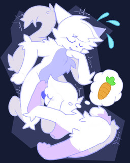 anthro arm_tuft bending_down bent_over black_background blue_chest blue_penis blush blush_lines bodily_fluids breasts butt butt_tuft carrot cheek_tuft covering covering_mouth duo eyes_closed facial_tuft fellatio female flavored_penis food genitals hair hand_on_crotch head_tuft leg_tuft long_ears long_tail looking_pleasured male male/female multicolored_body oral penile penis penis_in_mouth plant rabbit_ears scut_tail sex shaking short_tail simple_background smile sucking sweat sweatdrop tail tail_tuft thought_bubble tuft two_tone_body vegetable white_breasts white_butt white_ears white_hair eclipsemoon domestic_cat felid feline felis lagomorph leporid mammal rabbit 2025 colored digital_drawing_(artwork) digital_media_(artwork) hi_res