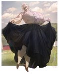 amber_eyes anthro big_breasts breasts clothed clothing cloud female footwear fur huge_breasts looking_at_viewer old_west outside shoes solo western white_body wool_(fur) sylviajo bovid caprine mammal sheep 2023 absurd_res digital_media_(artwork) hi_res