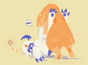 ambiguous_gender blush blush_lines duo egg feral knotting lifting_partner looking_back male pokemon_egg keizorel nintendo pokemon absol generation_2_pokemon generation_3_pokemon pokemon_(species) typhlosion hi_res