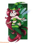 border bottomwear bra breasts cleavage clothed clothing female insect_wings legwear looking_at_viewer miniskirt pointed_hat skirt solo thigh_highs underwear white_border wings omegasunburst rayman_(series) ubisoft betilla fairy humanoid 3:4 absurd_res hi_res