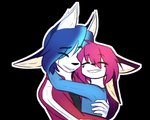 anthro black_eyebrows black_nose blue_clothing blue_hair blue_topwear clothed clothing duo eyebrows eyes_closed hair hug love multi_ear pink_hair smile topwear white_clothing nekinu_the_outsider harmony_(nekinu_the_outsider) melody_(nekinu_the_outsider) mammal 5:4 animated short_playtime brother_(lore) brother_and_sister_(lore) sibling_(lore) sister_(lore)