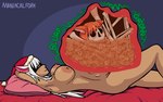 abdominal_bulge areola bed belly bent_leg big_belly black_mask blorp blue_background blue_text bodily_fluids bone bones_in_stomach breasts bubble christmas_clothing christmas_headwear clothing cutaway digestion digestion_noises eyebrows eyes_closed fatal_vore female female_humanoid female_pred fur_trim_(clothing) furniture green_emanata green_text groan hair hands_behind_head hat hat_only headgear headgear_only headwear headwear_only holidays huge_belly humanoid_pred internal long_hair lying lying_on_bed mask medium_breasts mostly_nude mostly_nude_female mostly_nude_humanoid nipples on_back on_bed onomatopoeia pelvis pillow pink_inner_ear pink_pillow pointy_ears prick_ears red_bed red_clothing red_ears red_hair red_hat red_headwear same_size_vore santa_hat side_view simple_background skull sleeping solo sound_effect_variant sound_effects stomach_acid tan_areola tan_body tan_nipples tan_skin text vore white_ears white_eyebrows white_hair maniacalfork christmas final_fantasy final_fantasy_xiv square_enix kokoa_(seranataluhn) serana_taluhn animal_humanoid felid felid_humanoid feline feline_humanoid humanoid mammal mammal_humanoid miqo'te 2018 artist_name colored digital_drawing_(artwork) digital_media_(artwork) english_description english_text portrait shaded three-quarter_portrait
