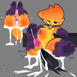 abdominal_bulge anal anal_penetration anthro anus balls belly big_butt blush bodily_fluids browser bulge butt cum cum_drip cum_in_mouth cum_inflation cum_inside cumshot digitigrade dripping duo ejaculation erection feet fur genital_fluids genitals hair humanoid_genitalia humanoid_penis inflation male male/male male_penetrated male_penetrating male_penetrating_male nude open_mouth orange_body orange_fur paws penetration penile penis sex simple_background size_difference solo tail text toes bunymarch42 firefox mozilla canid canine fox mammal 1:1 absurd_res digital_media_(artwork) hi_res