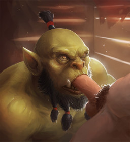 balls beard duo faceless_character faceless_male facial_hair fangs fellatio genitals male male/male male_penetrated male_penetrating male_penetrating_male not_furry oral oral_penetration penetration penile penis pigtails sex teeth fundles blizzard_entertainment warcraft human humanoid mammal orc
