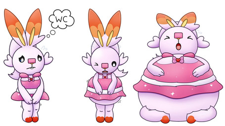 3_fingers >o< anthro belly big_belly bladder_inflation bow_(feature) buckteeth cheek_tuft clothing desperation dipstick_ears dipstick_toes dress ear_markings ear_tuft eyes_closed facial_tuft female female_anthro fingers hair hand_on_belly hand_on_own_belly holding_crotch huge_belly hyper hyper_belly hyper_omorashi multicolored_ears omorashi one_eye_closed open_mouth orange_body pale_body pink_body pink_nose ponytail simple_background sparkles sparkling_clothing teeth thought_bubble tuft white_background yellow_inner_ear young poipole98 nintendo pokemon generation_8_pokemon pokemon_(species) scorbunny 16:9 2022 widescreen male_(lore)