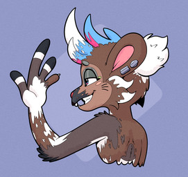 blue_eyes brown_body brown_fur buckteeth cheek_spot fur looking_at_hand looking_at_self markings mid_transformation shapeshift smile solo teeth transformation whisker_markings trevor-fox trevor-fox_(character) tulin_(tloz) mammal mouse murid murine rodent hi_res
