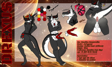 2_penises 3_toes 4_fingers abs adam's_apple anal anal_focus androgynous animal_genitalia anthro anus arm_tattoo athletic athletic_anthro athletic_male back_markings background_image balls belly big_anus big_balls big_penis big_tail black_blood black_body black_fur black_markings black_veins blood bodily_fluids butt cheek_tuft chest_markings chin_tuft claws cloaca clothing coin color_swatch colored_blood cosmic_background countershade_crotch countershade_face countershade_tail countershade_torso countershading covering covering_self crossed_arms cum cum_drip cum_on_penis cybernetics detailed_anus digitigrade diphallism directional_arrow dripping ears_up egg erection eye_scar facial_markings facial_scar facial_tuft fangs feet fingers fluffy fluffy_balls fluffy_ears fluffy_tail forked_tongue fur gem genital_fluids genitals glowing glowing_egg gold_(metal) gold_coin gold_jewelry hand_on_shoulder hat head_markings headgear headwear herm hexagon hexagonal_grid horn inner_ear_fluff intersex jewelry jojo_pose knot knotted_penis label long_snout long_tail looking_at_viewer machine male maleherm markings markings_on_body multi_genitalia multi_penis multicolored_body multicolored_fur muscular muscular_intersex muscular_maleherm musk musky_anus musky_balls musky_butt norse_runes nude outline pecs penis perineal_raphe perineum perineum_bulge pink_anus planet plated_penis pointed_tail pointy_ears pose presenting presenting_anus presenting_hindquarters pupils raised_tail raphe_(anatomy) red_eyes red_gem red_jewelry red_markings red_penis ribbed_penis rounded_snout runes saliva scar sharp_teeth smile smiling_at_viewer smirk smirking_at_another smirking_at_viewer snout solo space space_background spread_anus spread_legs spreading stats sweat sweaty_butt tail tail_anus tattoo teeth text text_box toes tongue tricorne tuft unusual_anatomy unusual_blood unusual_bodily_fluids unusual_genitalia unusual_penis visor white_balls white_belly white_body white_fur white_sclera drexus69 drexus mantled_beast digital_drawing_(artwork) digital_media_(artwork) hi_res model_sheet pinup