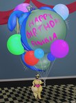 ambiguous_gender anthro balloon belly big_belly birthday blush bodily_fluids breasts featureless_breasts female huge_belly hyper hyper_belly inflatable inflation_fetish machine motion_lines onomatopoeia shadow sound_effects sweat tail text thick_tail woosp five_nights_at_freddy's five_nights_at_freddy's_2 mythology scottgames finikia toy_chica_(fnaf) animate_inanimate animatronic avian bird chicken dragon galliform gallus_(genus) human living_balloon living_inflatable mammal mythological_creature mythological_scalie phasianid robot scalie 2023 absurd_res artist_name dated hi_res