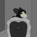 anthro anus bathroom butt clothing dress female genitals looking_at_viewer looking_back presenting presenting_hindquarters pussy shaking_butt solo wiggle fenton-blitzgerald john-rook scp_foundation mal0 scp-1471-a malo ears animated digital_media_(artwork) loop pixel_(artwork) pixel_animation