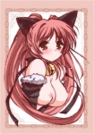 bell bell_collar breasts brown_eyes collar female hair long_hair looking_at_viewer nipples red_hair solo gussan to_heart_2 kousaka_tamaki animal_humanoid cat_humanoid felid felid_humanoid feline feline_humanoid human humanoid mammal mammal_humanoid half-length_portrait portrait