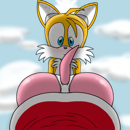 anthro blush butt clothed clothing duo female imminent_sex looking_at_butt male male/female panties partially_clothed presenting underwear underwear_down spanky15 sega sonic_the_hedgehog_(series) amy_rose miles_prower canid canine eulipotyphlan fox hedgehog mammal 1:1