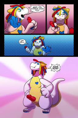 button_(fastener) button_eyes dialogue fur gesture hair multicolored_hair plushie shrug solo speech_bubble stitch_(sewing) tail text thick_tail triumphant white_body white_fur axelspike mythology animate_inanimate dragon living_plushie mythological_creature mythological_scalie scalie 2:3 comic english_text