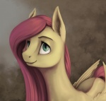 droopy_eyes feathered_wings feathers female feral fur green_eyes hair pink_hair smile solo wings yellow_body yellow_feathers yellow_fur 28gooddays badday28 friendship_is_magic hasbro my_little_pony mythology fluttershy_(mlp) equid equine mammal mythological_creature mythological_equine pegasus 2015 portrait