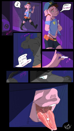 anthro arm_pull blue_eyes bodily_fluids comic_book comic_panel dialogue drugs duo femboy from_behind_position green_eyes male male/male medicine prison prison_cell prison_guard_position prison_suit prison_uniform prisoner saliva saliva_string sex size_difference text tongue fenrirr ronan_tusk canid canine canis domestic_pig mammal suid suine sus_(pig) wolf 9:16 colored comic english_text hi_res