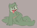 andromorph anthro bedroom_eyes bodily_fluids genitals intersex mastectomy_scar narrowed_eyes pubes saliva saliva_string scar seductive simple_background solo tongue tongue_out vulva hhbrother canid canine canis mammal wolf sketch trans_(lore) trans_man_(lore)