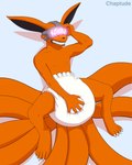 ageplay anthro clean_diaper clothed clothing diaper fur groping_crotch hypnosis hypnotic_visor infantilism male mind_control orange_body orange_fur roleplay simple_background solo wearing_diaper chaptude naruto kurama 2024 absurd_res hi_res