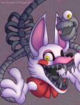 anthro bow_(feature) bow_tie claws fangs female looking_at_viewer machine open_mouth solo teeth yellow_eyes rozga five_nights_at_freddy's five_nights_at_freddy's_2 scottgames mangle_(fnaf) animatronic canid canine fox mammal robot 2015 hi_res