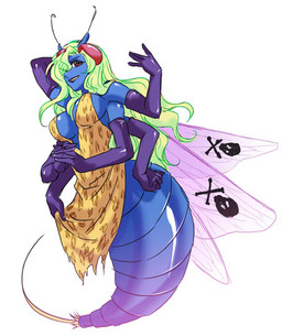 animal_print antennae_(anatomy) blue_body bone breasts clothed clothing female leopard_print red_eyes skull solo stinger what unknown_artist animal_humanoid arthropod arthropod_humanoid humanoid insect insect_humanoid lepidopteran lepidopteran_humanoid moth moth_humanoid