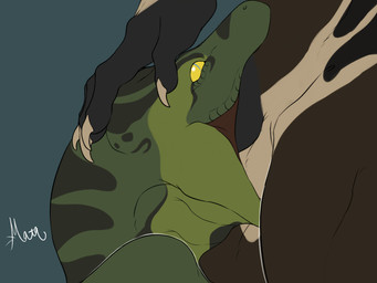 anthro aroused aroused_face balls ballsurfing big_penis bulge cock_and_balls_blowjob deep_penetration deep_throat duo fellatio female forked_tongue genitals hand_behind_head hand_on_head huge_penis interspecies jaw_dislocation knot licking long_tongue looking_at_another looking_at_genitalia male male/female narrowed_eyes neck_bulge nude nude_anthro nude_female oral oral_penetration penetration penile penis pupils pushing_head ribbed_penis scales sex slit_pupils stretched_mouth stretching tongue ventral_scales nekomata_ftnr european_mythology mythology draq_(aquila_chrysaetos) emmanuela_(wanderlusthawk) anaconda boa_(snake) boinae dragon mythological_creature mythological_scalie reptile scalie snake western_dragon 4:3 hi_res