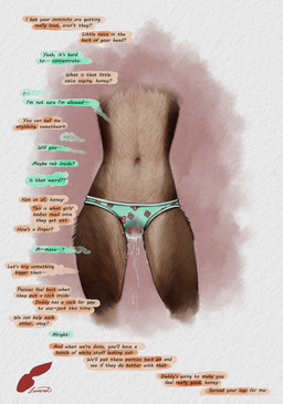 anthro bodily_fluids clothed clothing cum cum_from_vagina cum_in_clothing cum_in_underwear cum_in_vagina cum_inside cum_string cum_through_clothing cum_through_underwear dialogue female fur genital_fluids leaking_cum navel panties panties_only simple_background solo speech_bubble text topless topless_anthro topless_female underwear underwear_only wet wet_clothing wet_panties wet_underwear young young_anthro young_female redleveret mammal unknown_species absurd_res digital_media_(artwork) english_text hi_res daughter_(lore) father_(lore) father_and_child_(lore) father_and_daughter_(lore) incest_(lore) parent_(lore) parent_and_child_(lore) parent_and_daughter_(lore)
