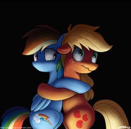 2013 applejack_(mlp) blonde_hair cutie_mark dark duo equine female freckles friendship_is_magic green_eyes hair horse hug john_joseco my_little_pony pegasus pony purple_eyes rainbow_dash_(mlp) scared wings
Rating: Safe
Score: 16
User: 2DUK
Date: December 01, 2013
