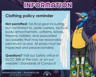 ambiguous_gender anthro black_bottomwear black_clothing black_shorts bottomwear clothed clothing feathers gesture hand_gesture open_mouth peacock_feather pointing pointing_up shirt shorts solo text topwear yellow_clothing yellow_shirt yellow_topwear moth_monarch anthrocon avian bird galliform peafowl phasianid 5:4 absurd_res english_text hi_res