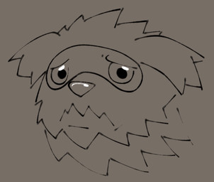 ambiguous_gender facial_markings feral frown frowning_at_viewer fur fur_markings head_markings looking_at_viewer markings mask_(marking) narrowed_eyes simple_background solo spiky_fur pinnipip nintendo pokemon generation_3_pokemon pokemon_(species) zigzagoon headshot_portrait monochrome portrait reaction_image