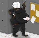 anthro belly big_belly breasts clothed clothing female gun huge_belly hyper hyper_belly pregnant ranged_weapon solo weapon undyingwolf undertale undertale_(series) toriel bovid caprine goat mammal absurd_res hi_res