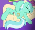 bodily_fluids cutie_mark drooling duo eyes_closed female female/female feral furniture horn inside lying lying_on_sofa macro on_back on_sofa open_mouth raised_leg saliva saliva_string size_difference sofa trench-meat friendship_is_magic hasbro my_little_pony mythology bonbon_(mlp) lyra_heartstrings_(mlp) equid equine horse mammal mythological_creature mythological_equine pony unicorn 2012 digital_drawing_(artwork) digital_media_(artwork)