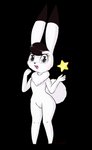 anthro female looking_at_viewer open_mouth simple_background solo star transparent_background white_body dsp2003 osamu_tezuka the_amazing_3 captain_bokko lagomorph mammal 2017 alpha_channel hi_res signature