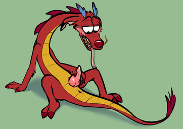 4_fingers anus blush chinese_dragon claws clopper-dude disney dragon erection forked_tongue green_background knot long_tongue looking_down looking_pleasured male masturbation mulan mushu nude open_mouth penis pink_penis plain_background red_body red_nose red_scales scalie sharp_teeth sitting slit solo tapering_penis teeth toe_claws tongue tongue_out two_toes whiskers yellow_scales
Rating: Explicit
Score: 4
User: syrmat
Date: March 10, 2014