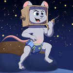 anthro clean_diaper clothed clothing diaper diaper_only fur hair male pull-ups_(diaper) solo tail topless wearing_diaper baltnwolf mammal mouse murid murine rodent 1:1 absurd_res digital_media_(artwork) hi_res