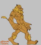 anthro armpit_hair barazoku body_hair grey_background male muscular muscular_anthro muscular_male nipples pubes simple_background smile solo walk_cycle rickleone bandai_namco digimon digimon_(species) felid leomon lion mammal pantherine animated frame_by_frame hi_res short_playtime