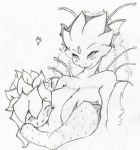 big_breasts blush breast_grab breasts duo eyes_closed female hair hand_on_breast hug nude plant simple_background white_background seisuke vibershot mythology lexia sakura_ichigoko aquatic_dragon dragon elemental_creature flora_fauna marine mythological_creature mythological_scalie scalie 2011 black_and_white graphite_(artwork) hi_res monochrome sketch traditional_media_(artwork)