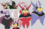 anthro big_breasts black_body black_bottomwear black_clothing black_pants black_shorts black_topwear blue_body blush blush_stickers bottomwear breasts cleavage clothed clothing dialogue eyewear female goggles goggles_around_neck green_eyes group hand_spike heart_symbol hug jogging_pants male multicolored_body pants purple_body purple_eyes red_body shorts simple_eyes speech_bubble spikes spikes_(anatomy) tail text topwear two_tone_body white_body wide_hips yellow_body yellow_clothing yellow_eyes yellow_topwear dewwydarts nintendo pokemon dewwydarts_(character) naomi_(dewwydarts) tsubaki_(dewwydarts) zeke_(dewwydarts) generation_1_pokemon generation_3_pokemon generation_4_pokemon generation_5_pokemon generation_6_pokemon latias legendary_pokemon lucario mega_evolution mega_latias mewtwo pikachu pokemon_(species) zekrom 2025 english_text story story_in_description