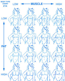 abs anthro athletic biceps bikini breasts chart clothed clothing comparison female flat_chested group muscular muscular_female overweight skimpy slightly_chubby stocky swimwear tagging_guidelines_illustrated text tight_clothing triangle_bikini two-piece_swimsuit version_comparison wide_hips iisaw canid canine fox mammal english_text model_sheet monochrome sketch