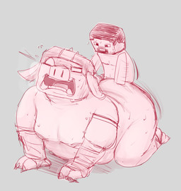all_fours anal anal_penetration anthro armor big_butt blush bodily_fluids butt dominant duo headgear helmet huge_butt larger_male larger_penetrated larger_sub male male/male male_penetrated male_penetrating male_penetrating_male nipples overweight overweight_anthro overweight_bottom overweight_male pain penetration sex simple_background size_difference smaller_male submissive sweat sweatdrop tail tusks seymourcox a_minecraft_movie microsoft minecraft mojang xbox_game_studios general_chungus steve_(minecraft) animal_humanoid domestic_pig human humanoid mammal mammal_humanoid pig_humanoid piglin suid suid_humanoid suine suine_humanoid sus_(pig) colored_sketch digital_media_(artwork) hi_res sketch