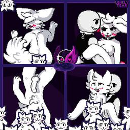 accessory ambiguous_penetration anthro bisexual_male blush bouncing_breasts breasts deep_throat doggystyle duo erection female female_penetrated flower flower_in_hair fluffy fluffy_tail from_behind_position full_nelson genitals group hair hair_accessory heart_symbol human_on_anthro interspecies looking_at_viewer looking_pleasured male male/female male/male male_penetrated male_penetrating male_penetrating_female male_penetrating_male oral oral_penetration penetration penile penile_penetration penis plant sex simple_background stare tail tail_motion tailwag lonelytear boy_kisser_(meme) nera_(lonelytear) silly_cat_(mauzymice) human mammal 1:1 animated censored digital_media_(artwork) hi_res meme no_sound pixel_(artwork) pixel_animation short_playtime video