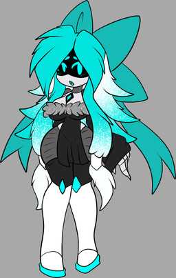 4_fingers big_breasts blue_bow blue_eyes blue_hair blue_tongue breasts claws clothed clothing female fingers hair hat headgear headwear long_hair machine mechanical_arm mechanical_leg not_furry screen screen_face sn_(xxseraphimphobiaxx) solo text tongue white_body xxseraphimphobiaxx glitch_productions murder_drones artist_self-insert fan_character android humanoid robot robot_humanoid worker_drone absurd_res character_name character_request hi_res