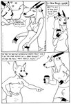 2018 after_masturbation antelope anthro beverage black_and_white bottomless bottomwear bovid bra breasts clothed clothing coffee comic dani_(tegerio) dialogue dipstick_ears duo ear_markings ear_piercing ear_ring english_text erection erection_under_skirt female fur gynomorph gynomorph/female hair heart_symbol herm_(lore) hooves horn intersex intersex/female kangaroo kangy_(tegerio) kiss_on_lips kissing macropod mammal marsupial monochrome multicolored_ears navel piercing pouch_(anatomy) ring_piercing scut_tail shirt short_tail skirt speech_bubble tail tegerio text topless topwear underwear