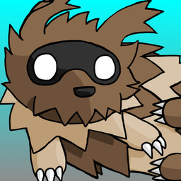 ambiguous_gender brown_body empty_eyes feral solo bobtheartist nintendo pokemon generation_3_pokemon pokemon_(species) zigzagoon 1:1 hi_res shaded