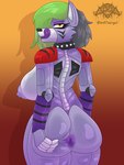 anthro big_breasts breasts butt female machine nipples purple_nipples solo spread_butt spreading m-47 five_nights_at_freddy's five_nights_at_freddy's:_security_breach scottgames steel_wool_studios roxanne_wolf canid canine canis mammal robot wolf 3:4 hi_res