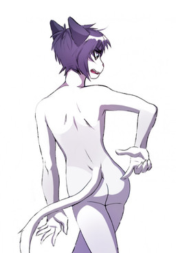 anthro butt claws fur gesture hand_gesture male pointing pointing_at_self rear_view solo white_body white_fur rokito third-party_edit great_troubles hazukashii_team stardust_kids kurt_(rokito) domestic_cat felid feline felis mammal digital_media_(artwork) shaded