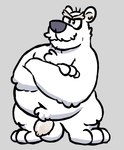 3_toes anthro balls barefoot black_nose feet flaccid foreskin genitals humanoid_genitalia humanoid_hands humanoid_penis male overweight overweight_male penis simple_background solo toes white_body charmcharmcharm club_penguin herbert_p._bear bear mammal polar_bear ursine 2021