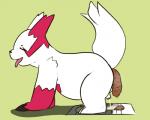 bodily_fluids feces genital_fluids genitals green_background male nude peeing penis pooping scatplay simple_background solo squat_toilet urine watersports zipper_(artist) nintendo pokemon generation_3_pokemon pokemon_(species) zangoose 5:4 digital_media_(artwork)