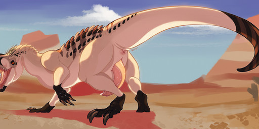 animal_genitalia anus bodily_fluids cactus claws cloud day erection feral genital_fluids genital_slit genitals looking_at_viewer male male_feral open_mouth orange_eyes outside penis pink_anus pink_penis pink_tongue plant precum pupils quills_(anatomy) saliva saliva_string sharp_teeth slit_pupils solo tail teeth toe_claws tongue white_body owishka jurassic_park jurassic_world universal_studios dinosaur indominus_rex prehistoric_species reptile saurischian scalie theropod hi_res